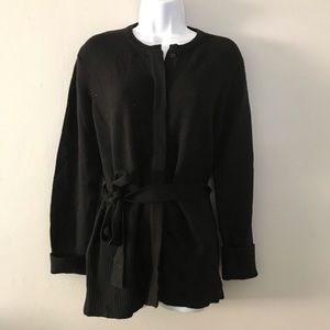 Henri Bendel black button down sweater